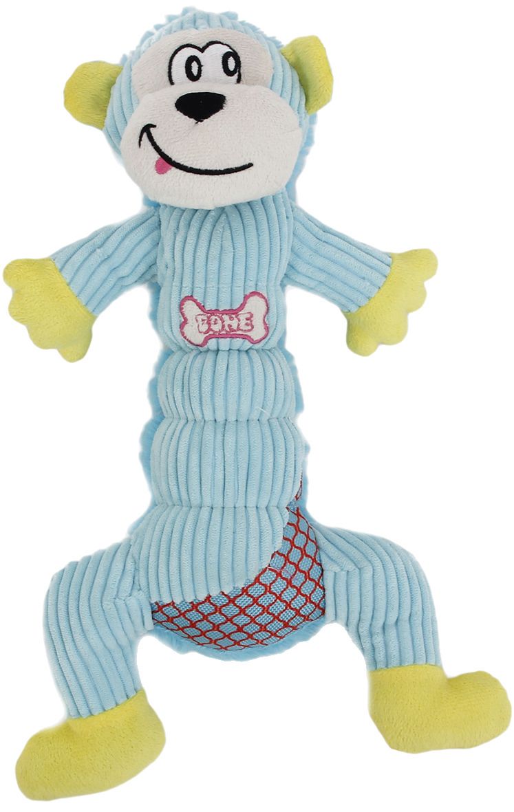 Pet Life ® 'Cuddle Plush' Mesh and Plush Squeaking Dog Toy Fursace Luxury Dog Plush Toy - Light Blue Red Squeaky | Cookies Wagging Friends Boutique Cookies Wagging Friends Boutique