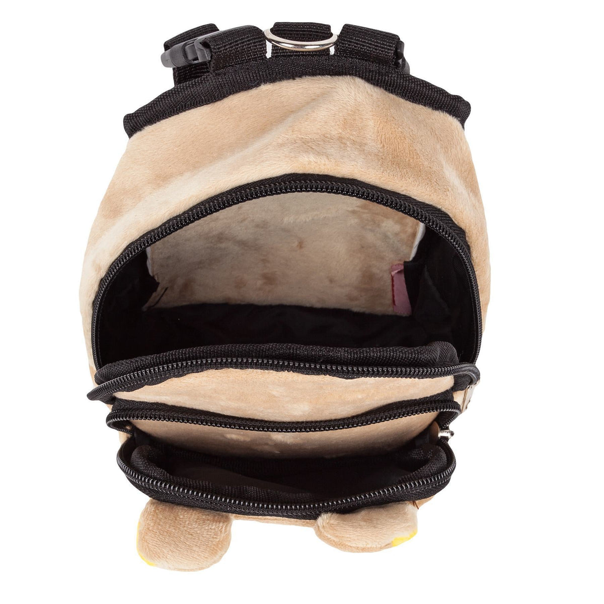 Pet Life ® 'Teddy Tails' Dual-Pocketed Animated Fashion Dog Harness Backpack Fursace Luxury Dog Plush Toy - Small Red Squeaky | Cookies Wagging Friends Boutique Cookies Wagging Friends Boutique