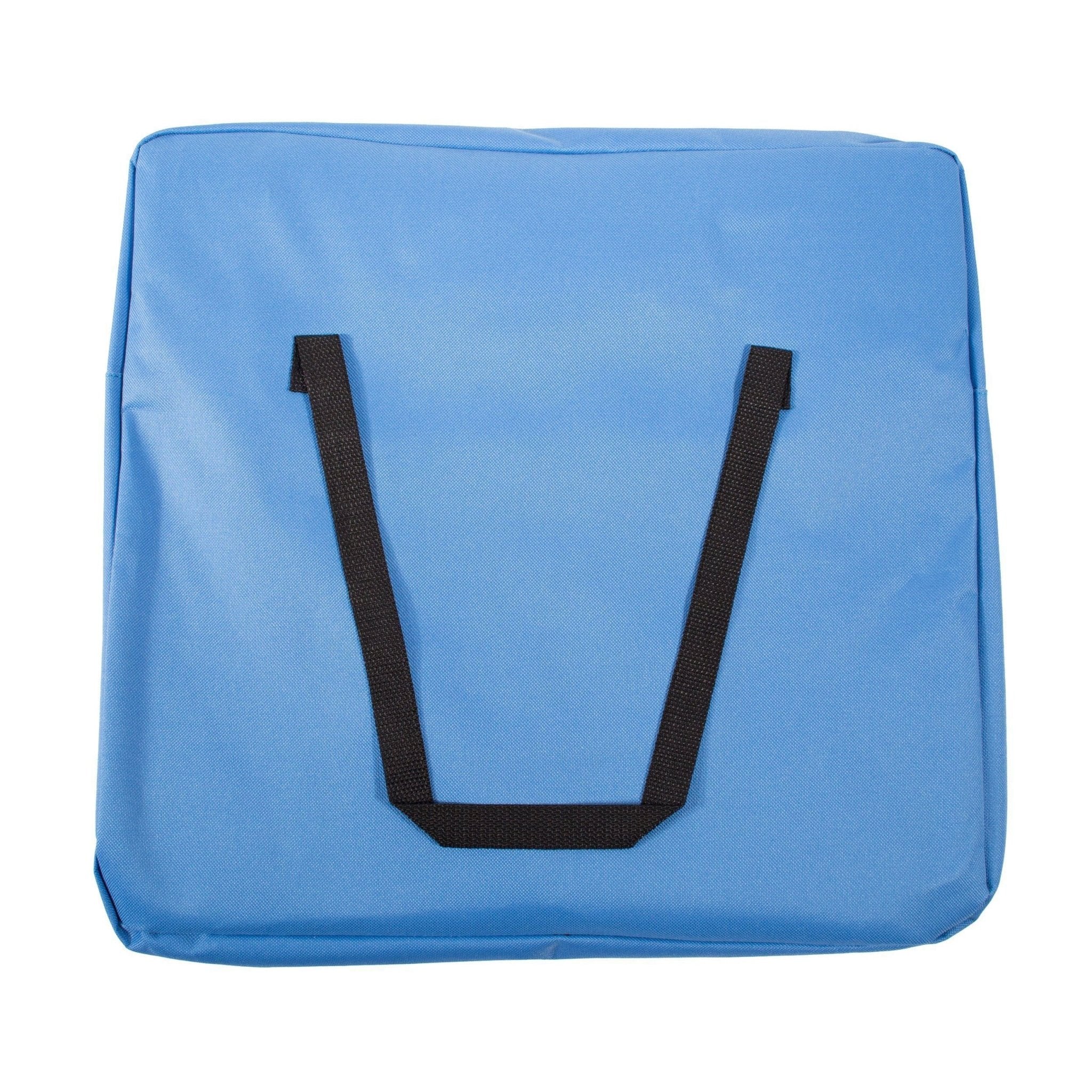 Sky blue folding pet dog car seat travel carrier with two black carry handles