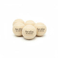 Latte beige tennis ball 5-pack, with 'fur elise so fetch!' print on each ball