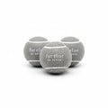Steel gray felt tennis ball pack of 3 with fur elise text
