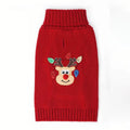 Red Pom Nose Reindeer Christmas Holiday Red Dog Sweater - Size L Fursace Luxury Dog Plush Toy - MD Red Squeaky | Cookies Wagging Friends Boutique Cookies Wagging Friends Boutique