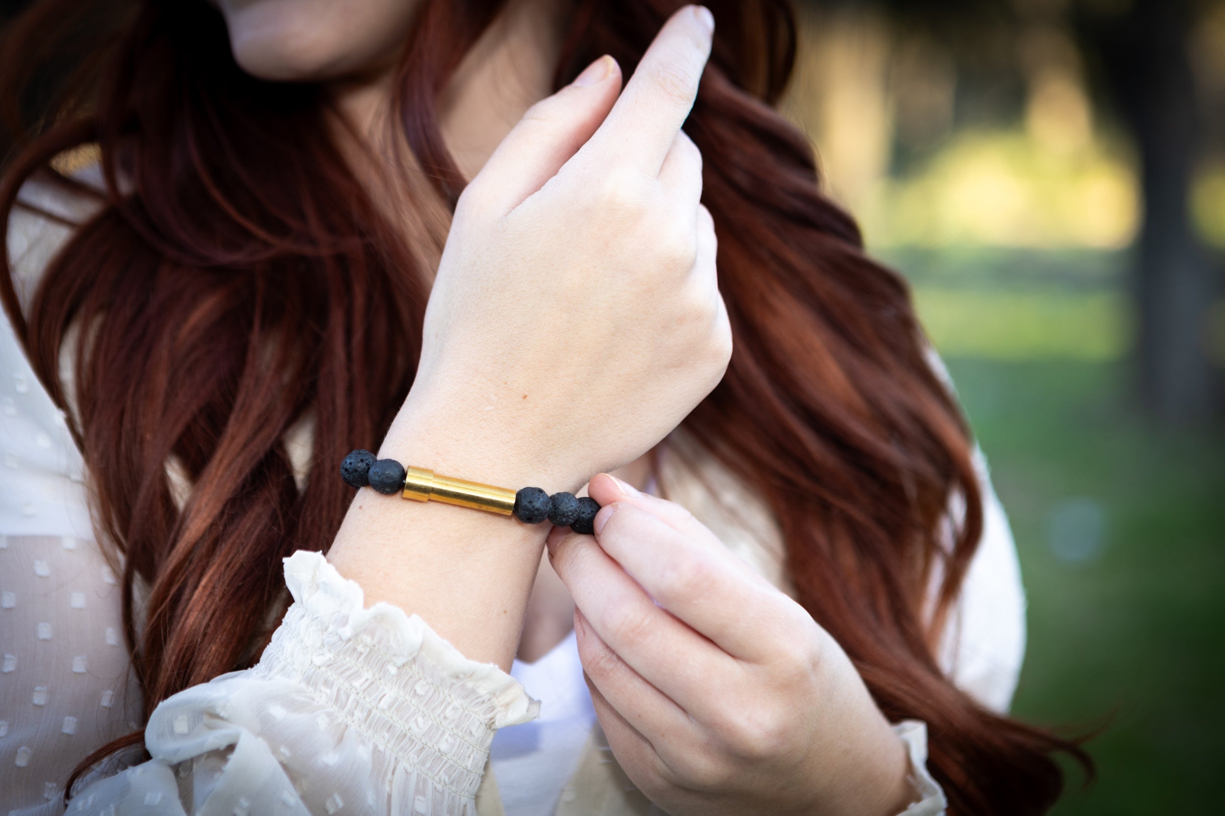 Lava Stone Healing Bracelet for Fur or Ash