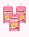 Gimme S'mores Buddy Budder Bundle (Trio 4oz Squeeze Packs) - 100% all natural dog peanut butter, Made in USA