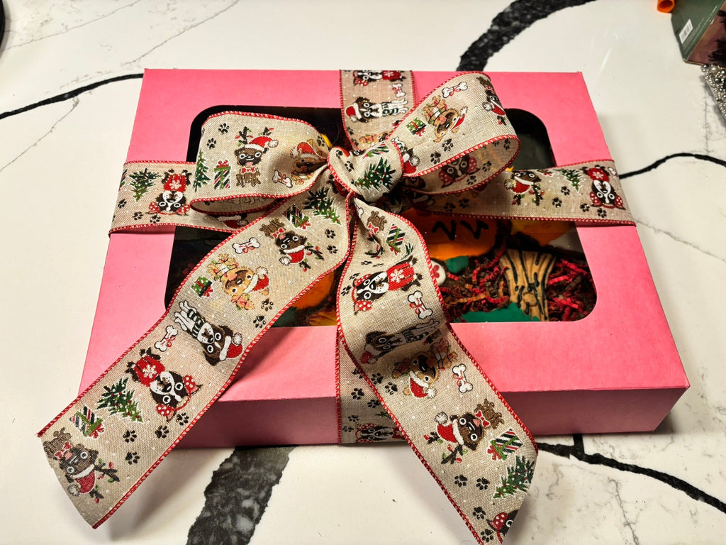 Thanksgiving Organic Dog Cookie Box Fursace Luxury Dog Plush Toy - Red Squeaky | Cookies Wagging Friends Boutique Cookies Wagging Friends Boutique