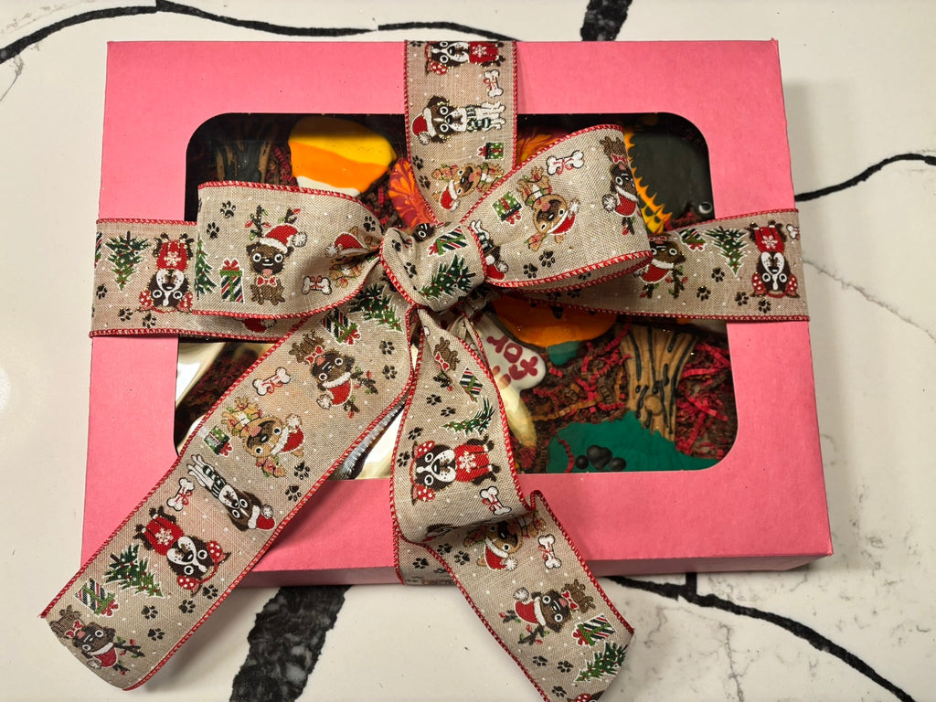Thanksgiving Organic Dog Cookie Box Fursace Luxury Dog Plush Toy - Red Squeaky | Cookies Wagging Friends Boutique Cookies Wagging Friends Boutique