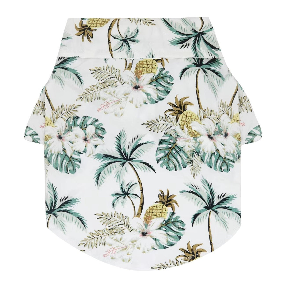 Tropical Floral Beach Hawaii Dog Shirt Fursace Luxury Dog Plush Toy - White Tropical Red Squeaky | Cookies Wagging Friends Boutique Cookies Wagging Friends Boutique