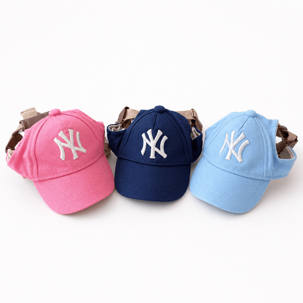 Vintage Sport Pet Baseball Cap with Ear Holes – Adjustable Dog Hat for Small Dogs & Cats Fursace Luxury Dog Plush Toy - Pink Red Squeaky | Cookies Wagging Friends Boutique Cookies Wagging Friends Boutique