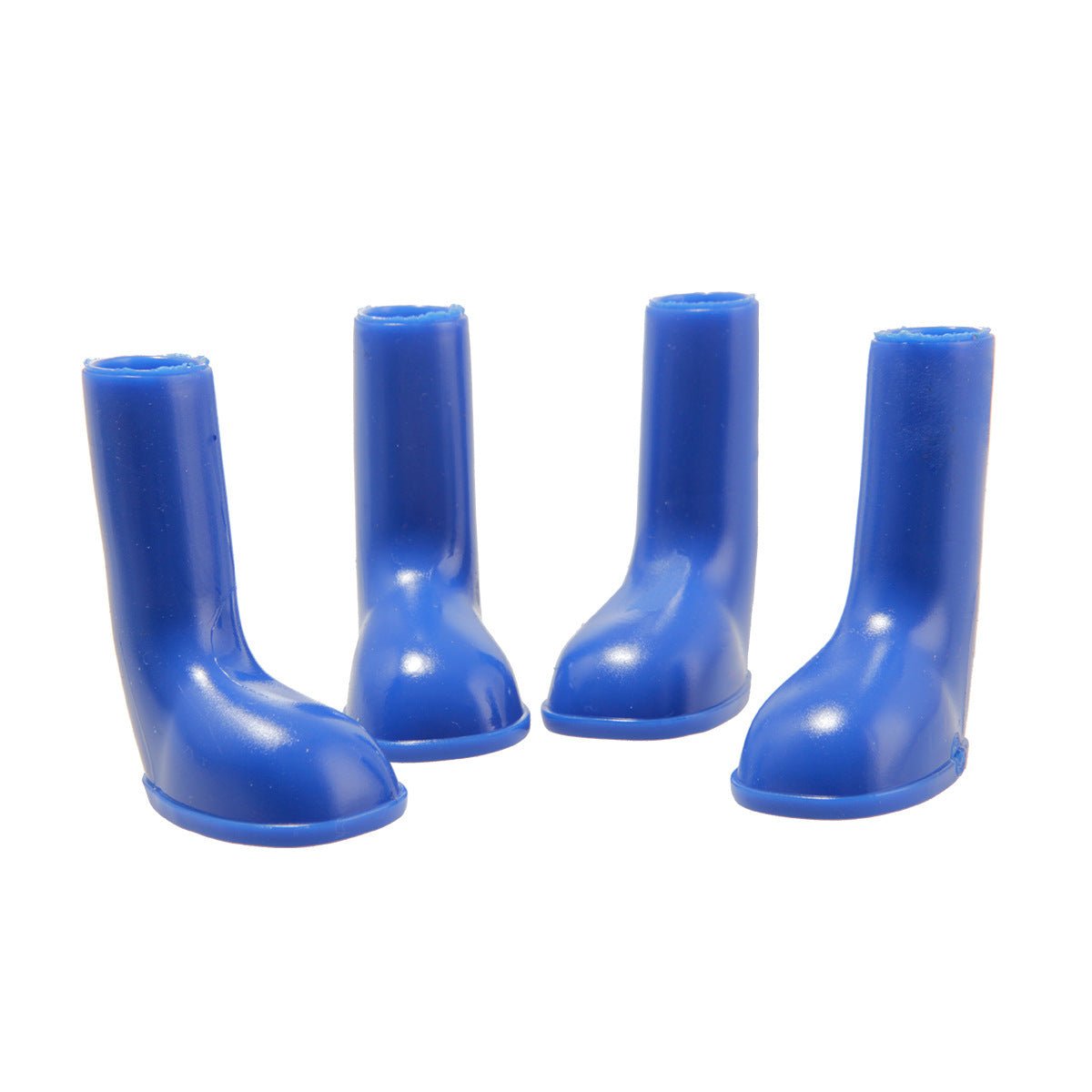 Pet waterproof rain shoes in blue, pair of booties with thick soles