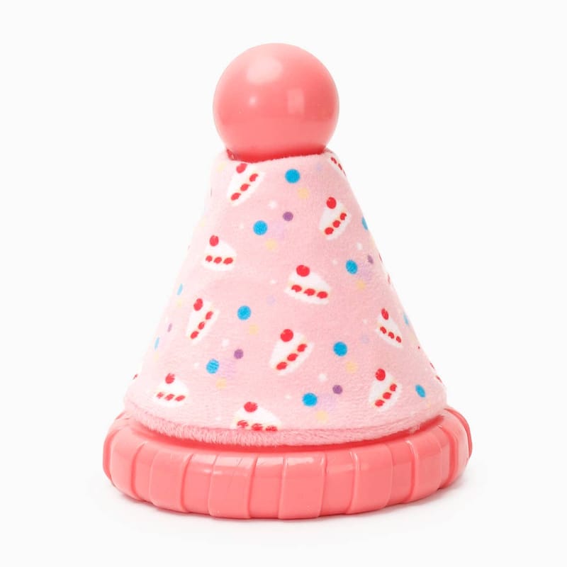 Yappy Birthday Pink Party Hat TPR Rubber Dog Toy Fursace Luxury Dog Plush Toy - Red Squeaky | Cookies Wagging Friends Boutique Cookies Wagging Friends Boutique
